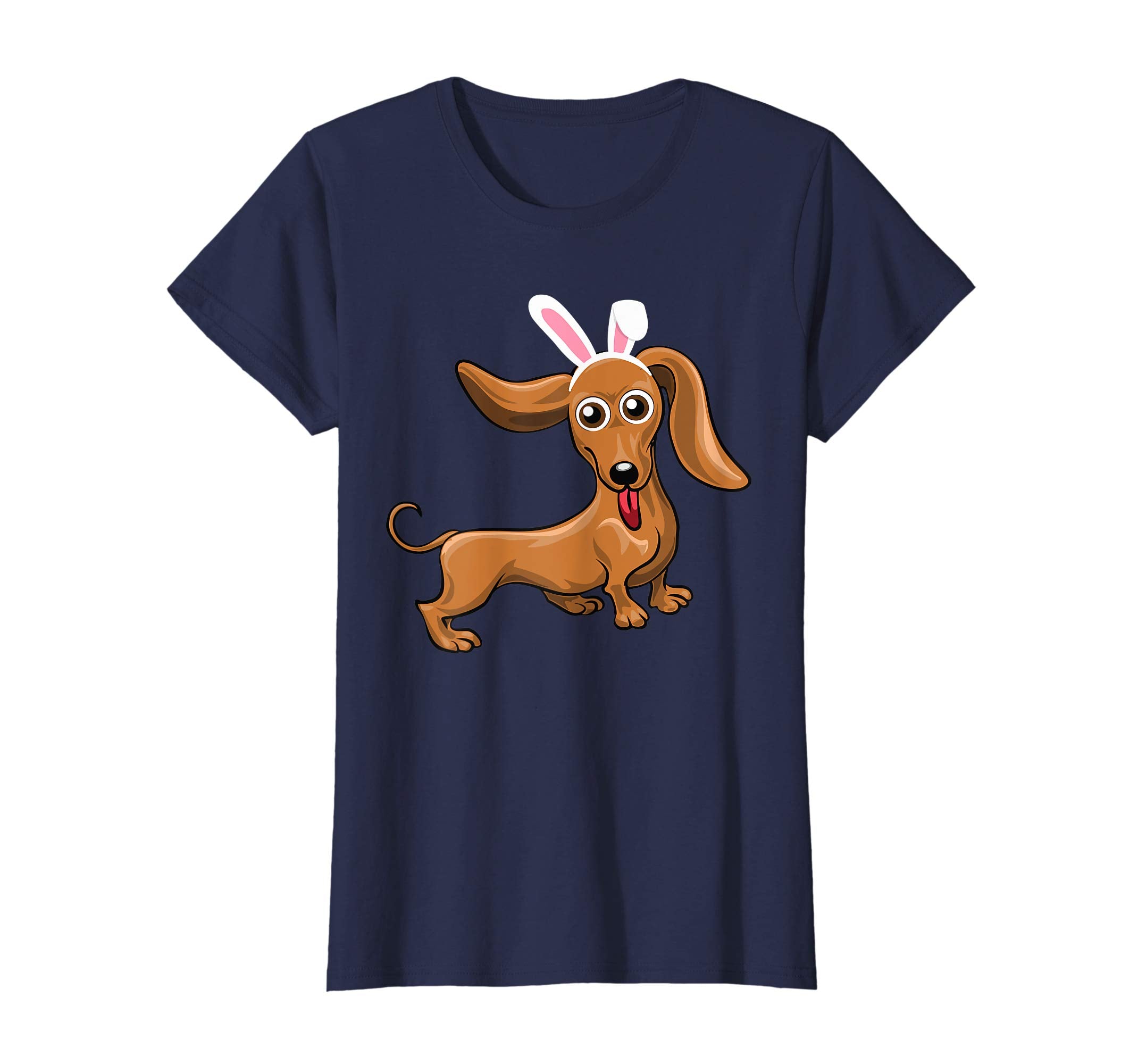 Dachshund Dog With Bunny Rabbit Hat Easter Happy Day Shirt