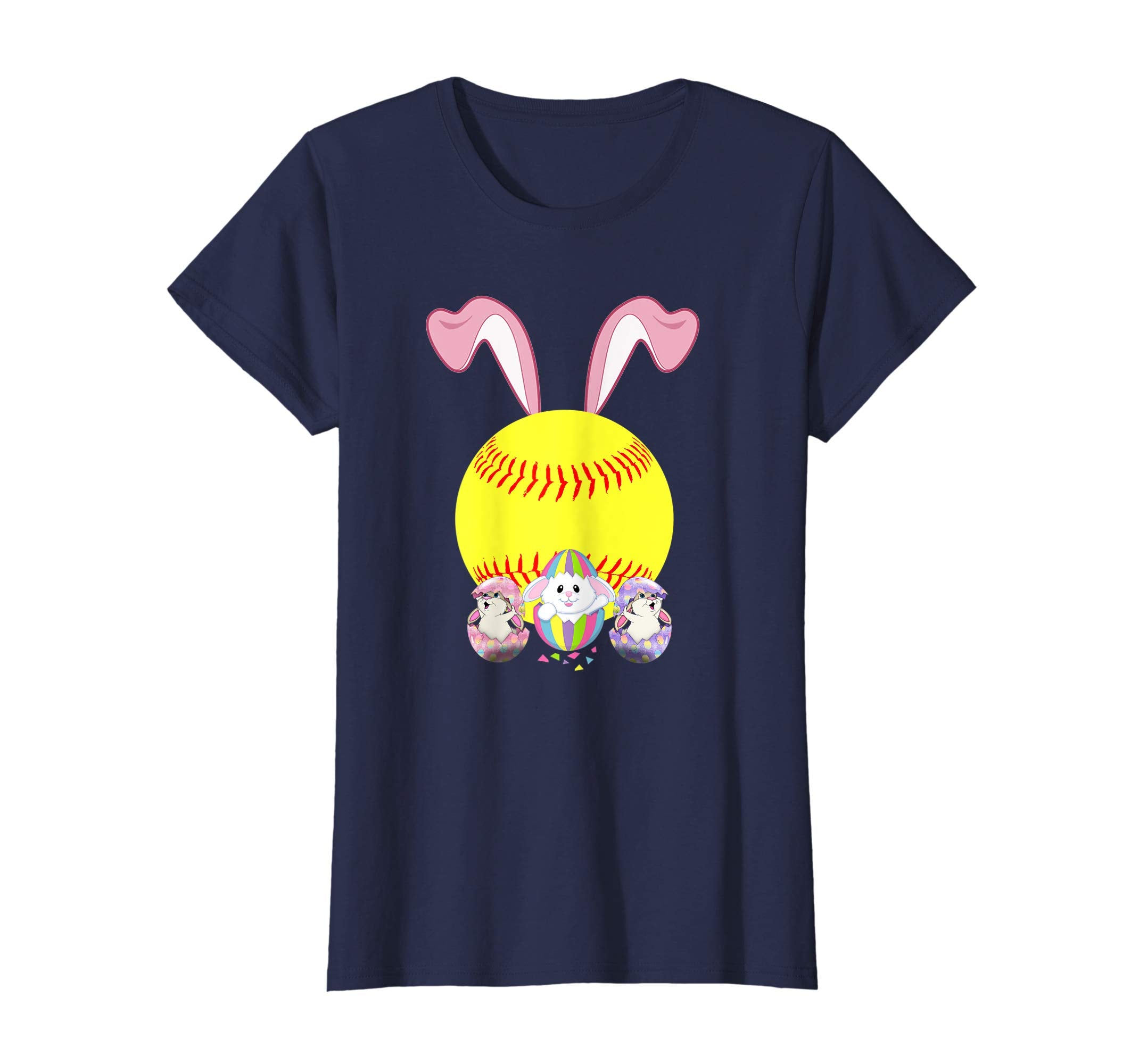 Softball Easter Bunny Egg T-Shirt Funny For Men Women