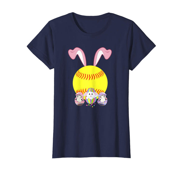 Softball Easter Bunny Egg T-Shirt Funny For Men Women