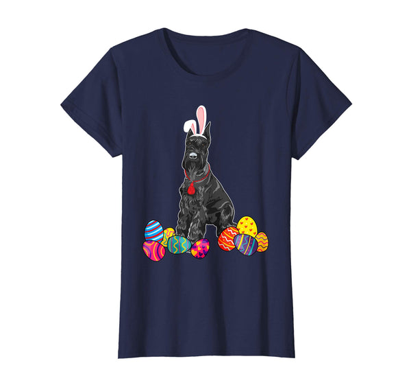 Giant Schnauzer Bunny Ear With Egg Easter Easter Day Shirt
