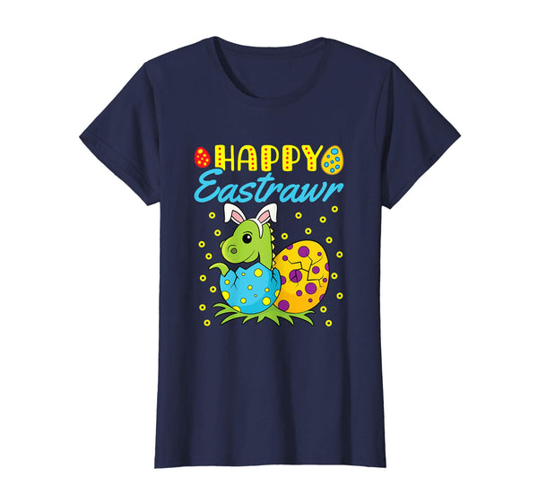 Happy Eastrawr T-Rex Dinosaur Easter Bunny Egg T Shirt Kids