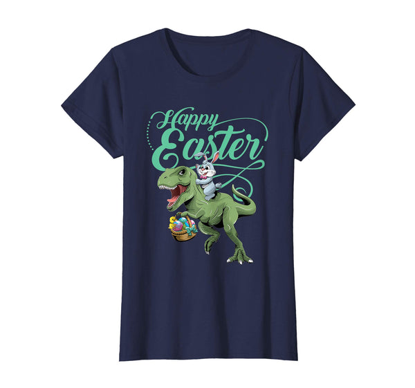 Easter T Shirt for Kids with Cool Bunny and T-rex Egg Hunt