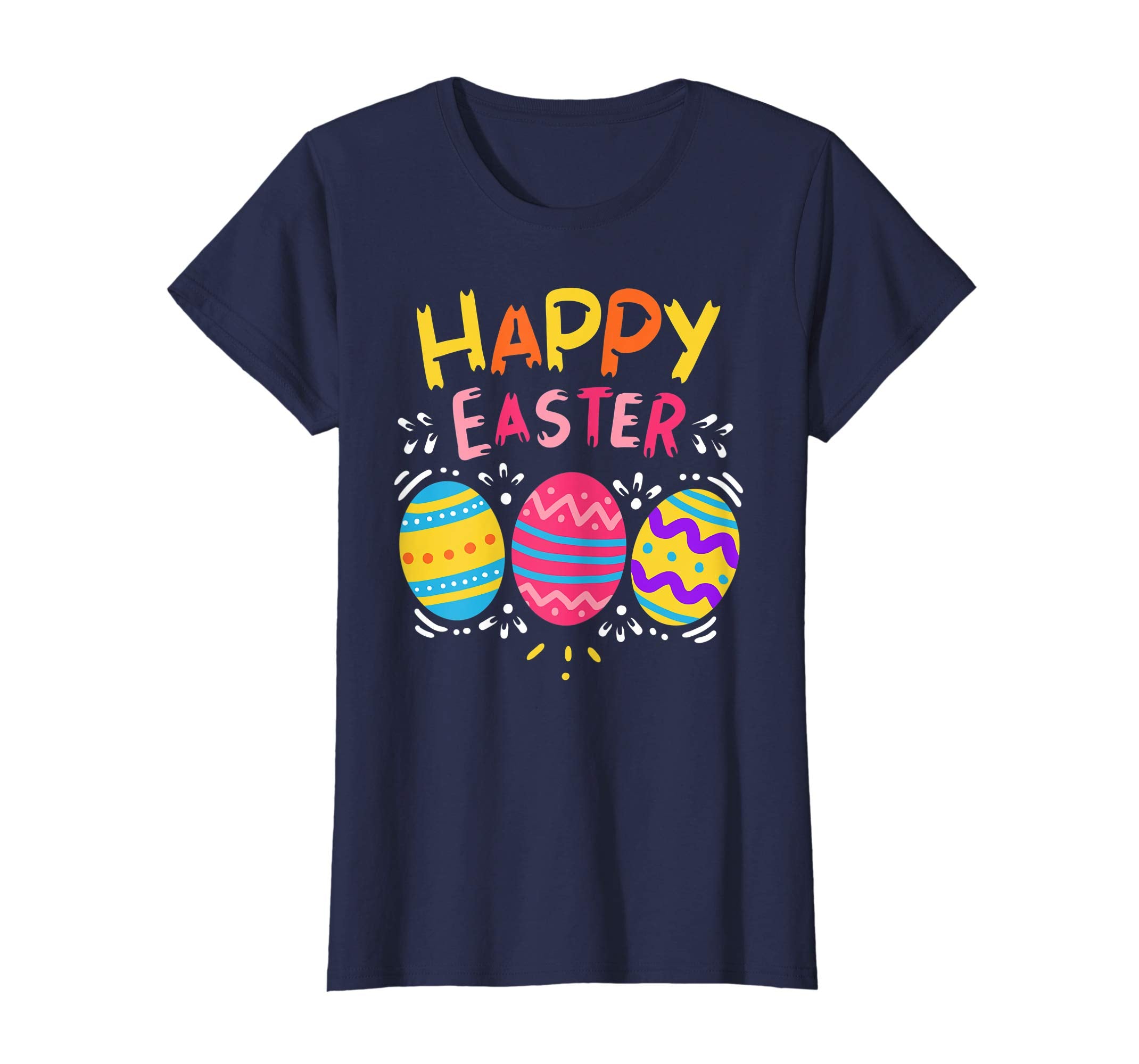 Happy Easter Day T-Shirt Colorful Dye Egg Hunting Cute Shirt