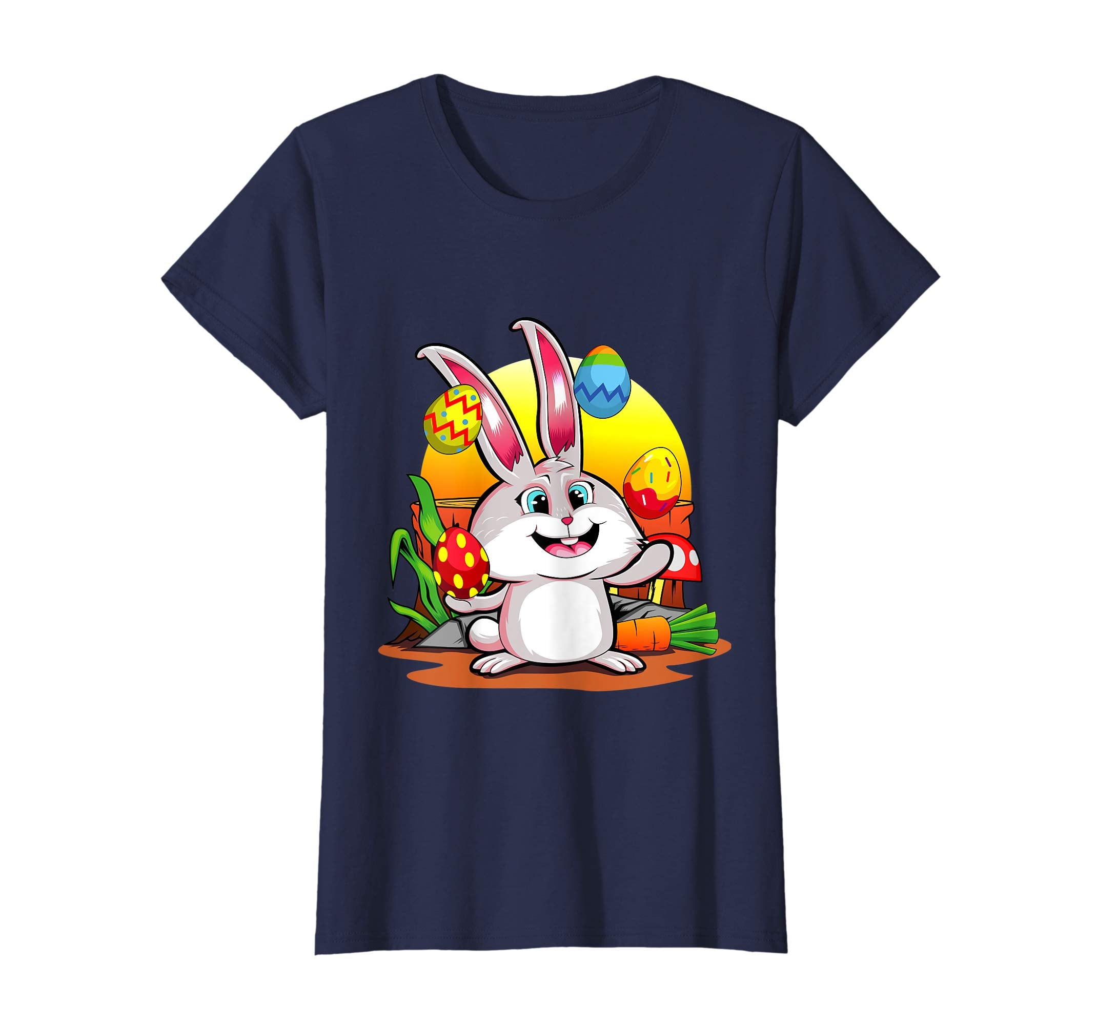 Easter Bunny T-Shirt Juggling With Colorful Easter Eggs