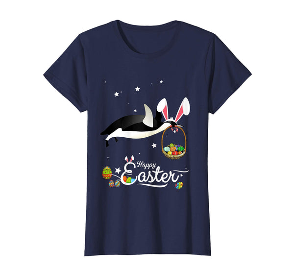 Cute Easter Penguin with Bunny Ears and Eggs T Shirt