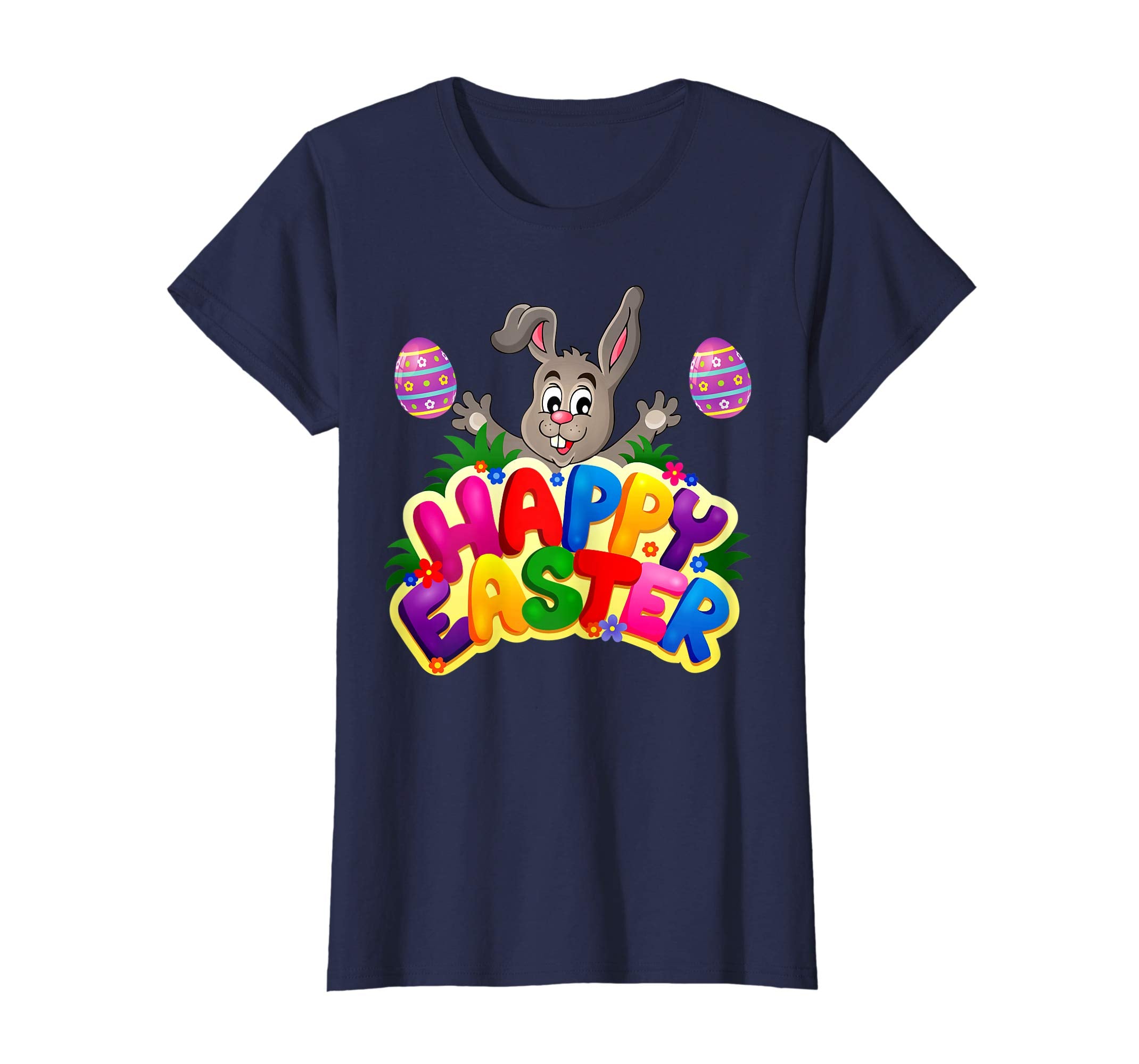 Happy Easter Shirt Bunny Hunting Girls Boys T-Shirts Gift
