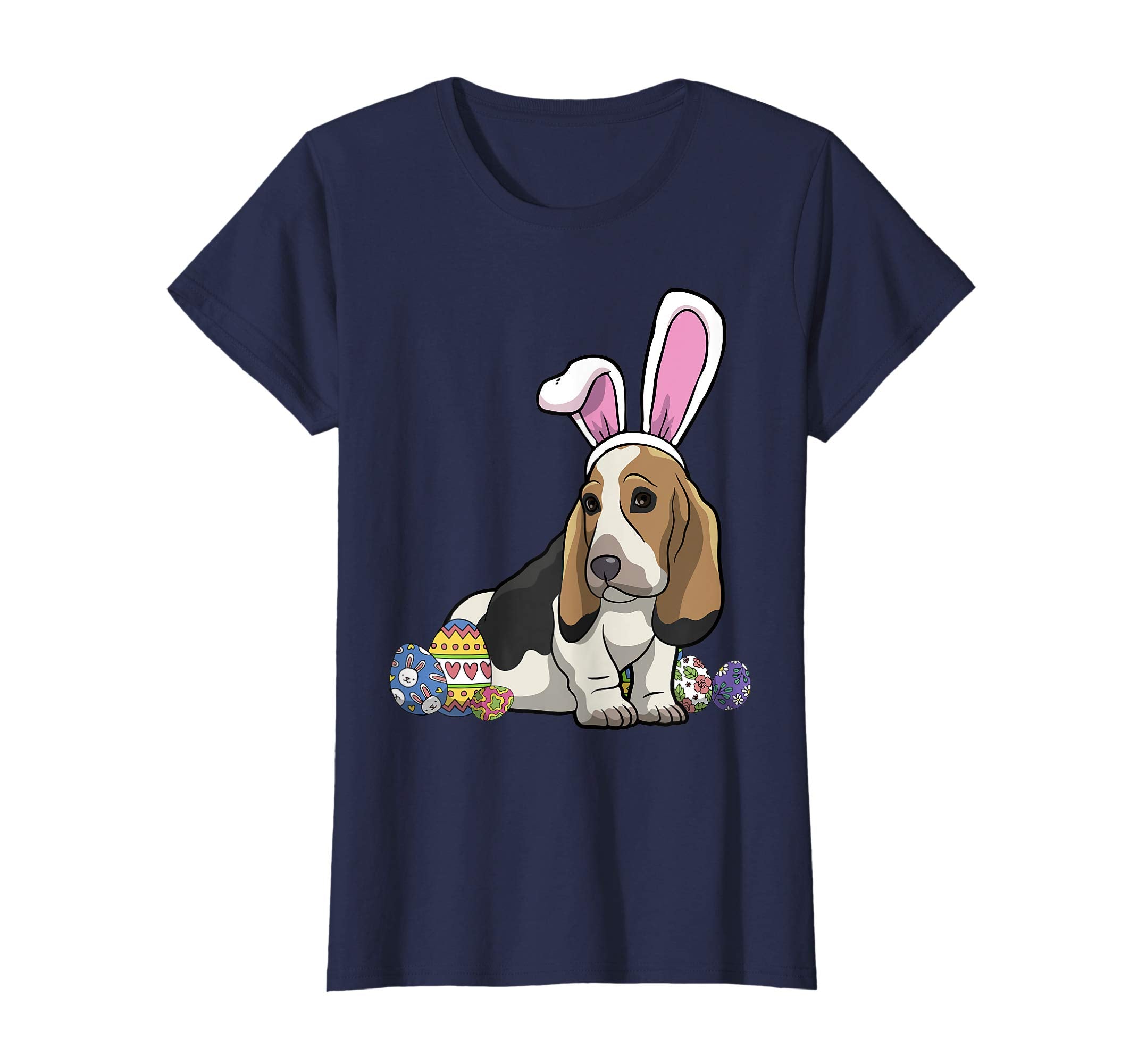 Basset Hound Dressed As Easter Bunny With Rabbit Ears Shirt