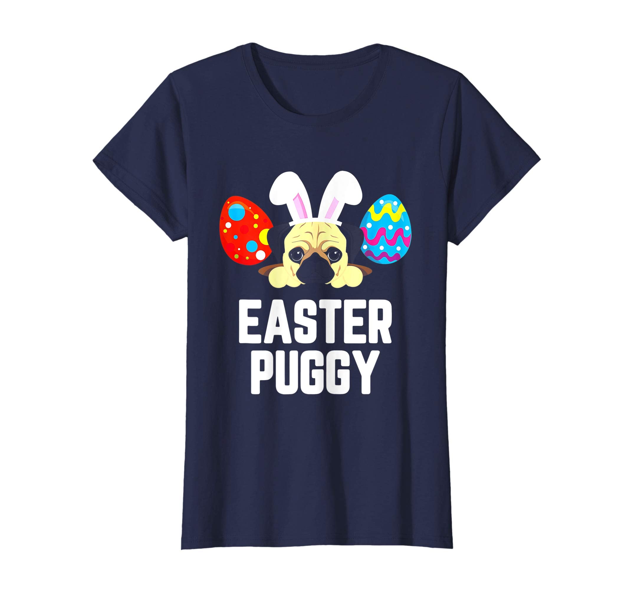 Easter Puggy Cute Dog Pug Funny Easter T-Shirt Women Kids