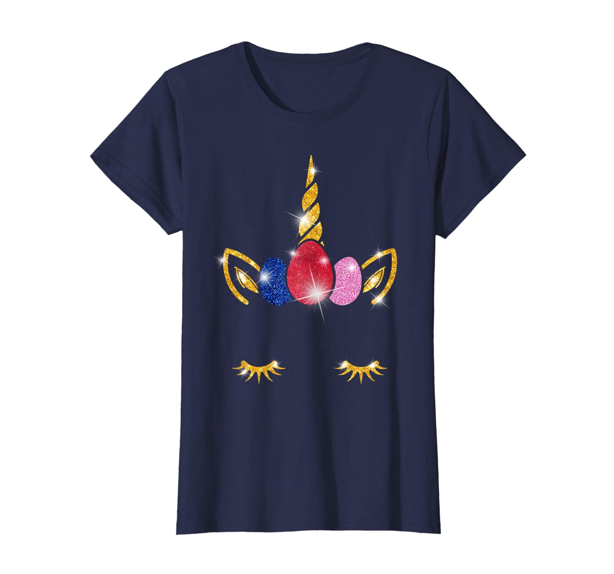 Bunny Unicorn Face Egg Easter Day Shirt Gift For Girls