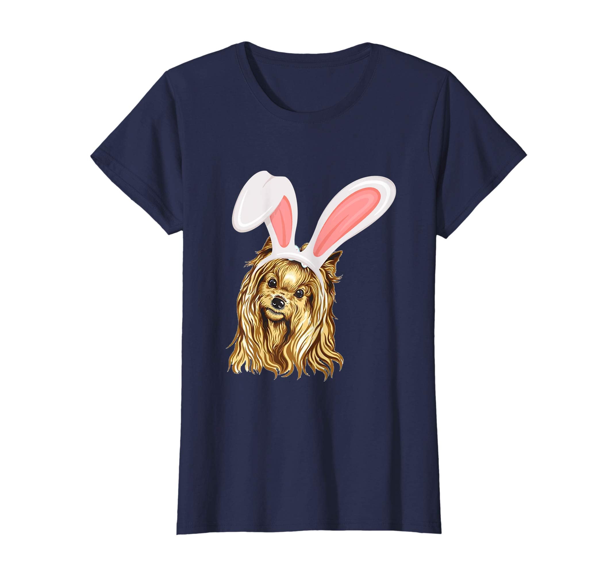 Yorkshire Terrier Dressed As Easter Bunny Rabbit Ears Shirt
