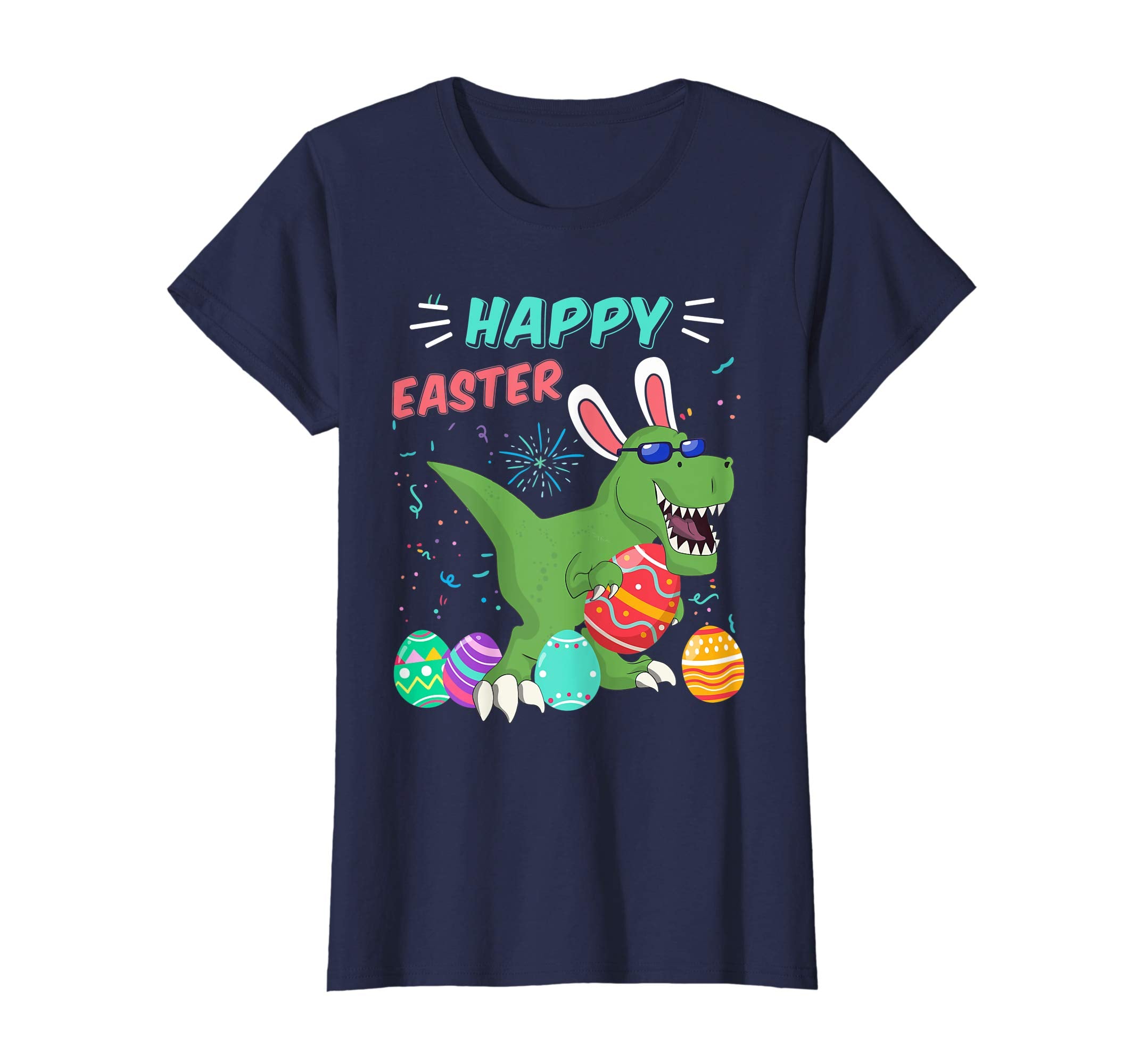Happy Eastrawr T Rex Dinosaur Easter Bunny Egg Shirt Kids