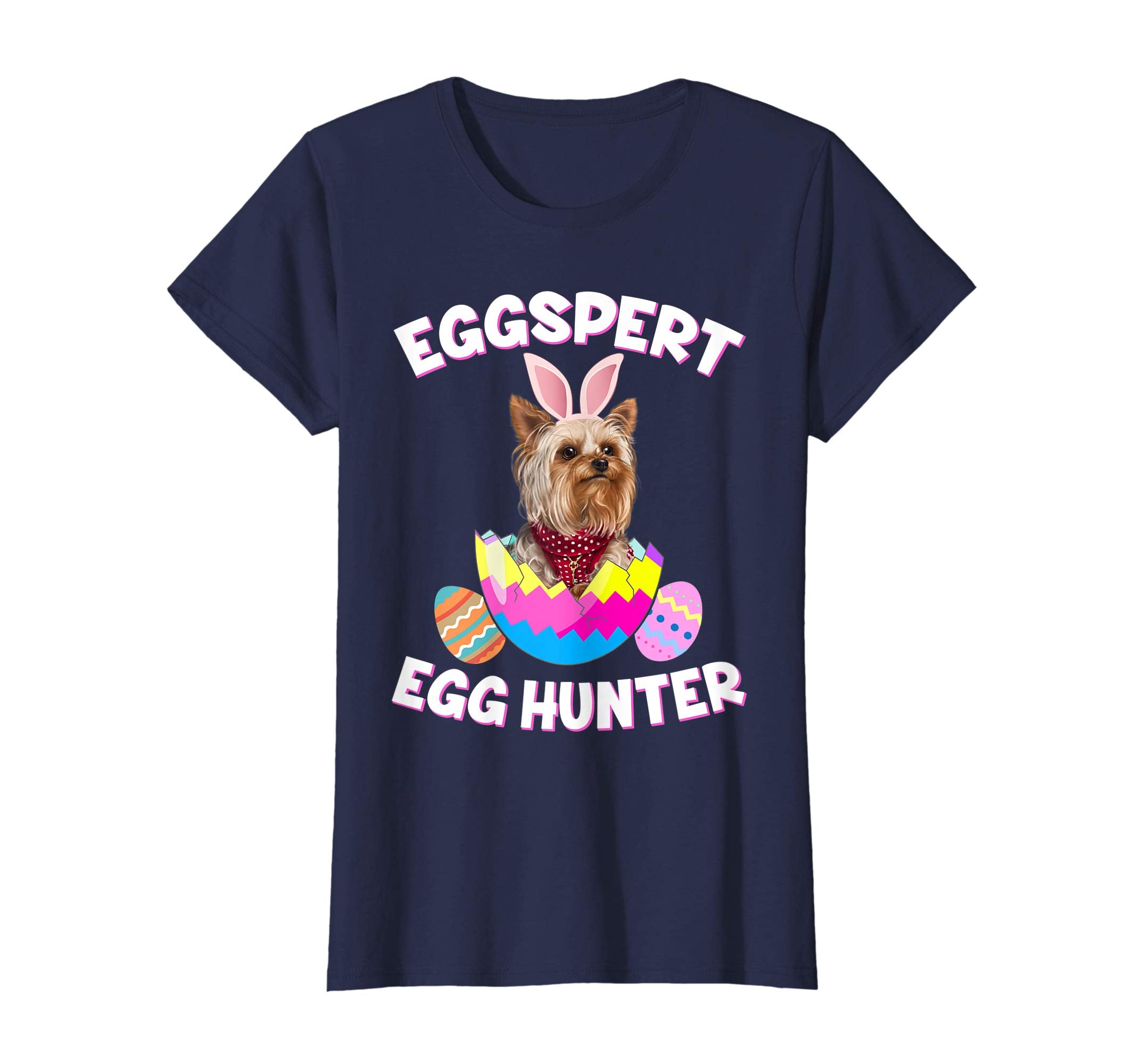 Eggspert Egg Hunter Easter Funny Yorkie T Shirt