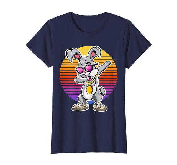 Dabbing Hip Hop Bunny Easter Drawing Vintage T Shirt
