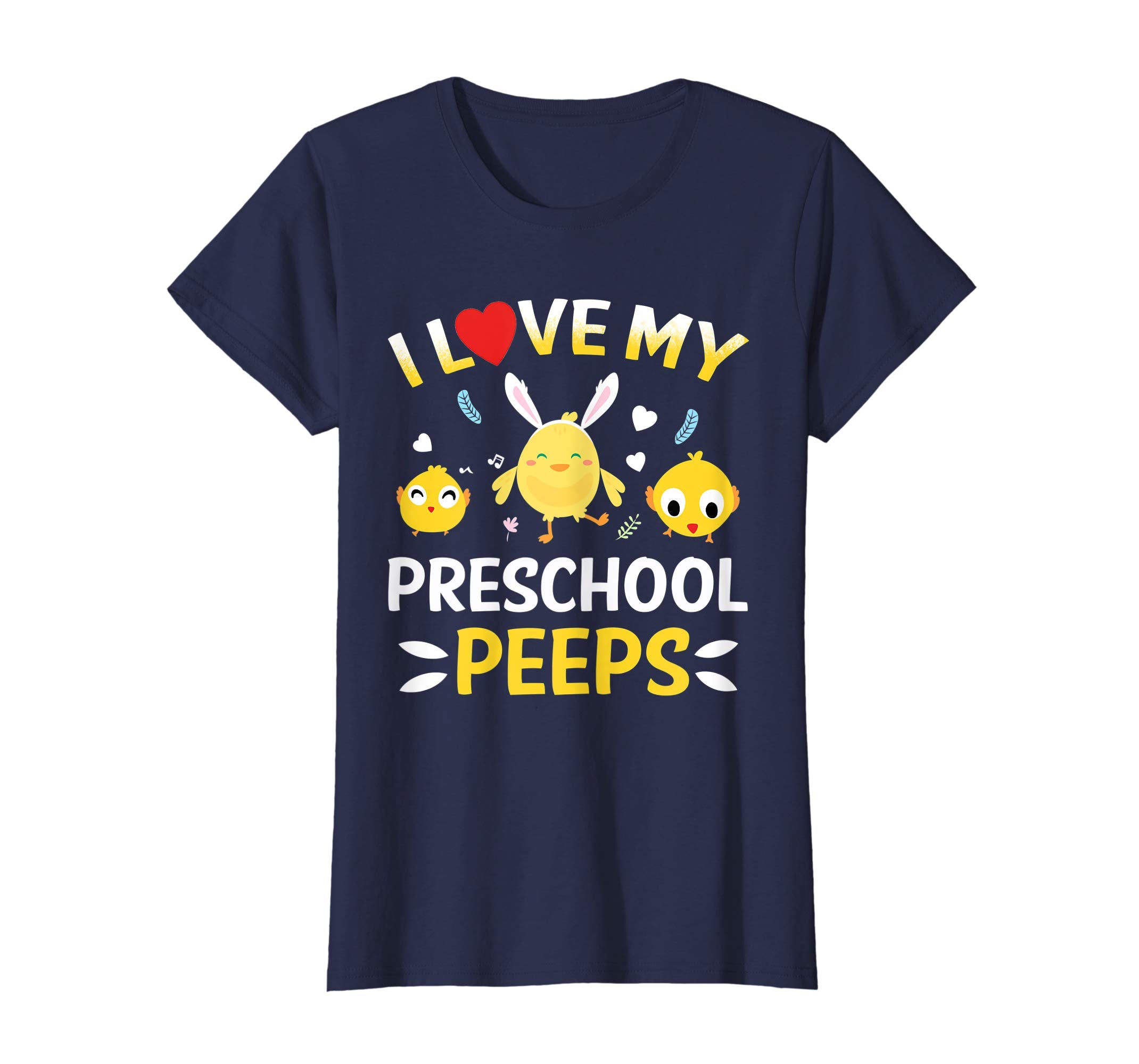 I Love My Preschool Peeps Bunnies Easter Teacher T-Shirt