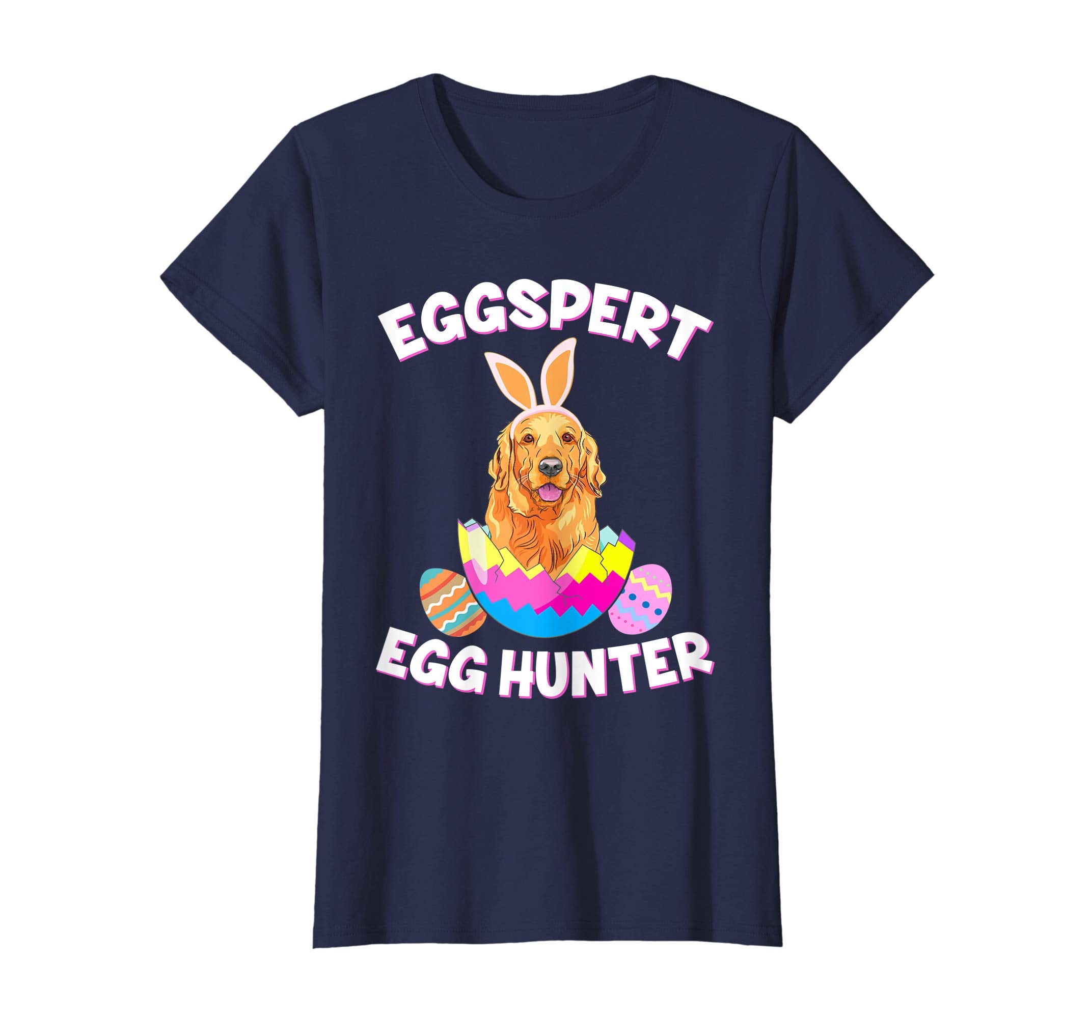 Eggspert Egg Hunter Easter Funny Golden Retriever T Shirt