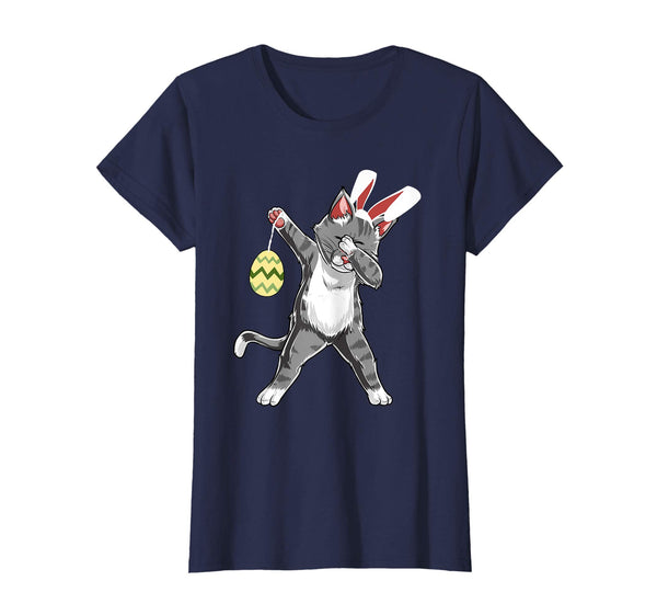 Happy Easter Shirt Dabbing Cat Bunny Easter