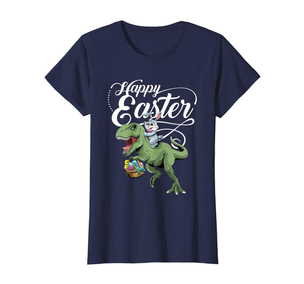 Easter T Shirt for Kids with Cool Bunny and T-rex Egg Hunt