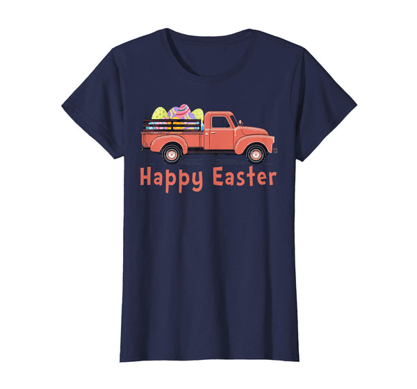 Cute Farm Truck With Easter Eggs-Happy Easter T-Shirt
