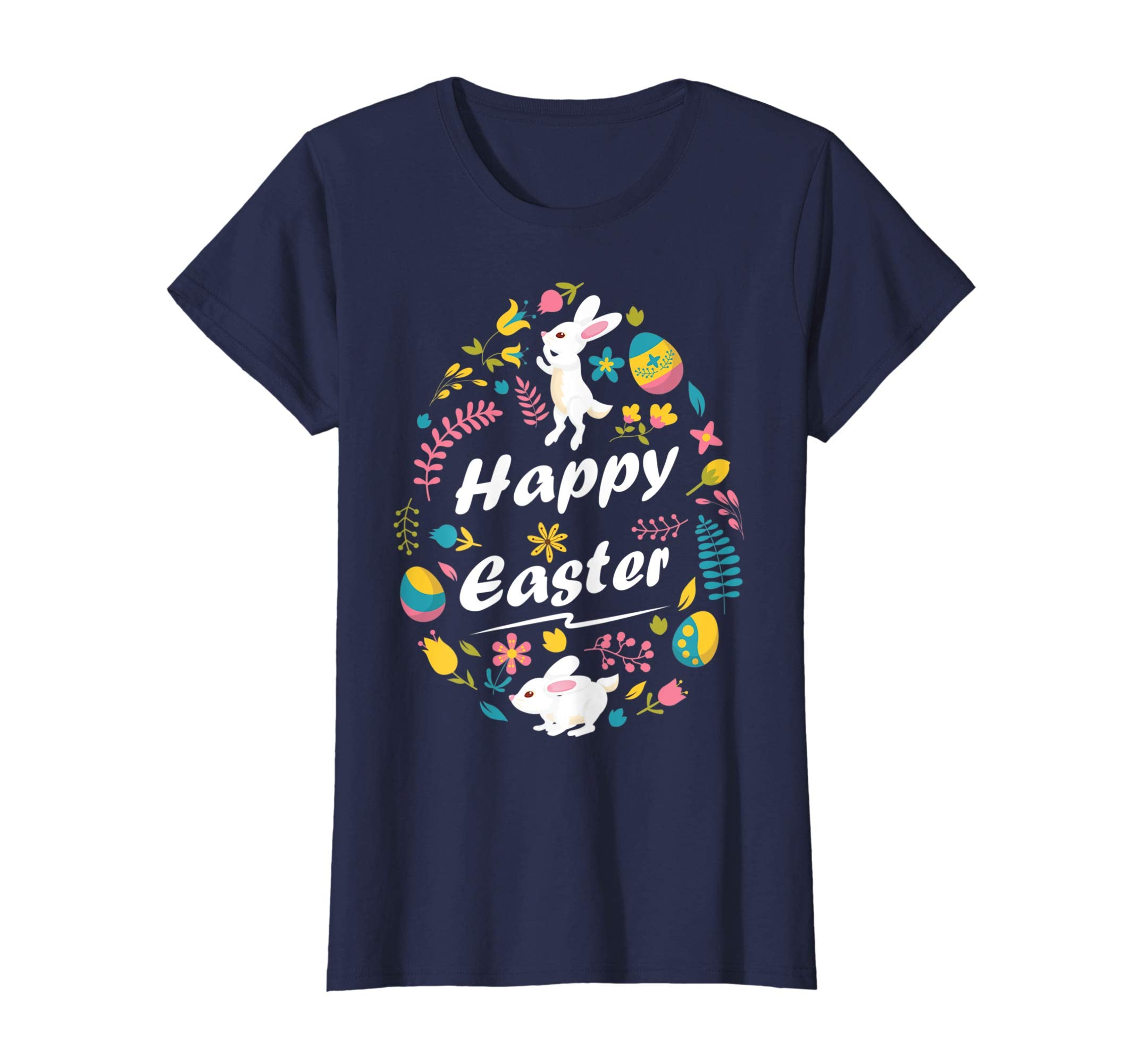 Flower Bunny Playing With Easter Eggs Shirt Happy Easter Da