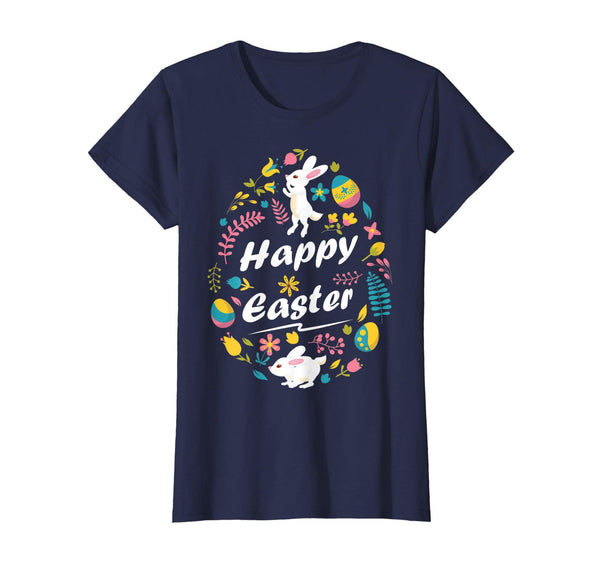 Flower Bunny Playing With Easter Eggs Shirt Happy Easter Da