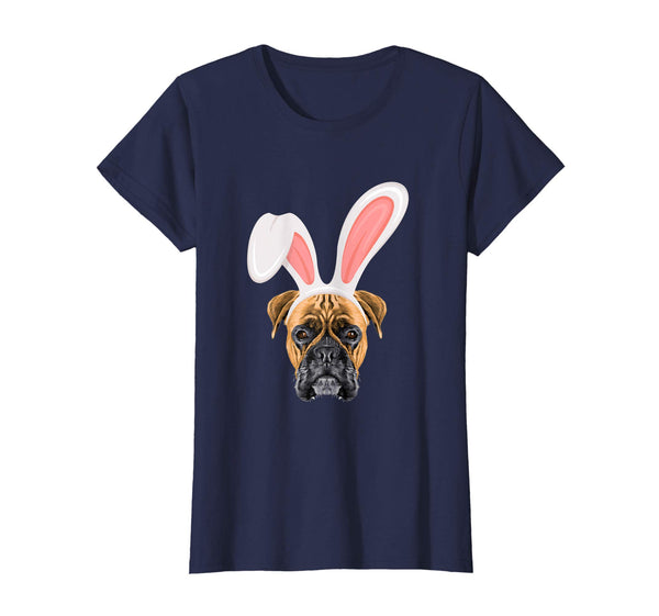 Funny Boxer Dressed As Easter Bunny With Rabbit Ears T-Shirt
