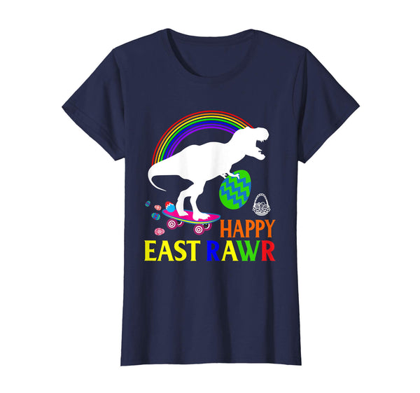 Happy East Rawr T Shirt T Rex Dinosaur Easter Bunny Egg Kids