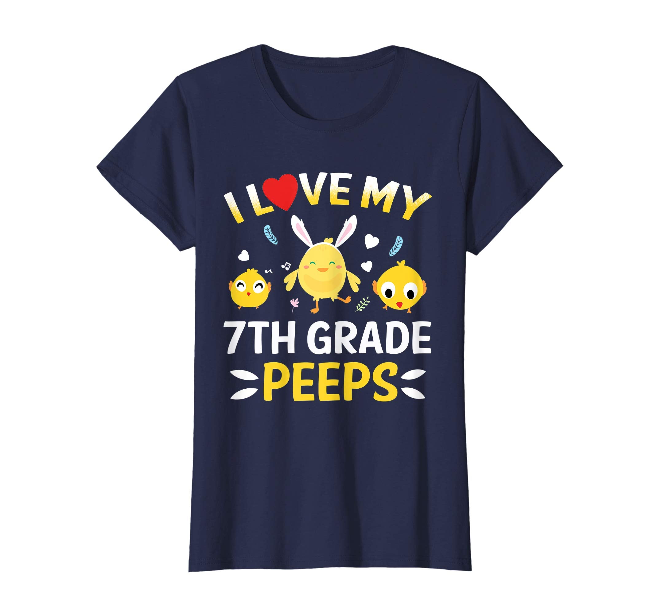 I Love My 7th Grade Peeps Bunnies Easter Teacher T-Shirt