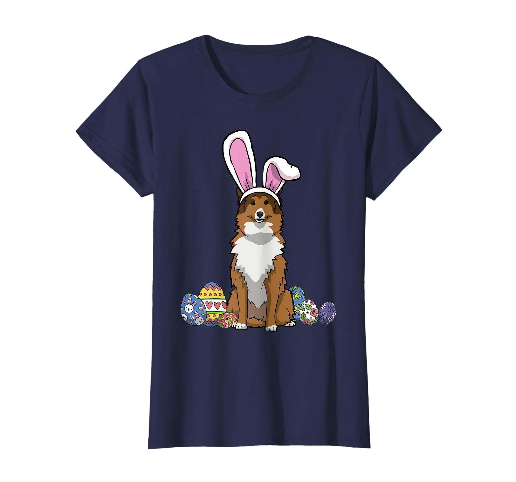 Shetland Sheepdog Dressed As Easter Bunny Rabbit Ears Shirt