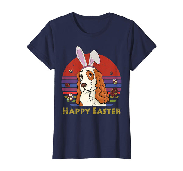 English Springer Spaniel Bunny Headband Happy Easter Tshirt