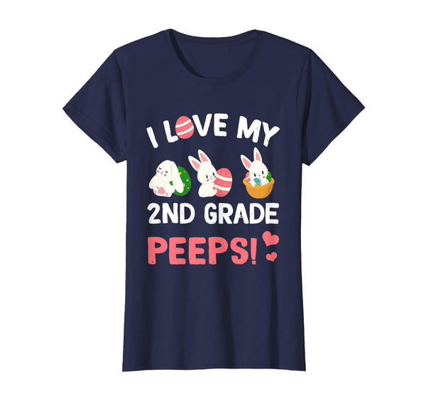 I Love My 2nd Grade Peeps Bunnies Easter Teacher T-Shirt