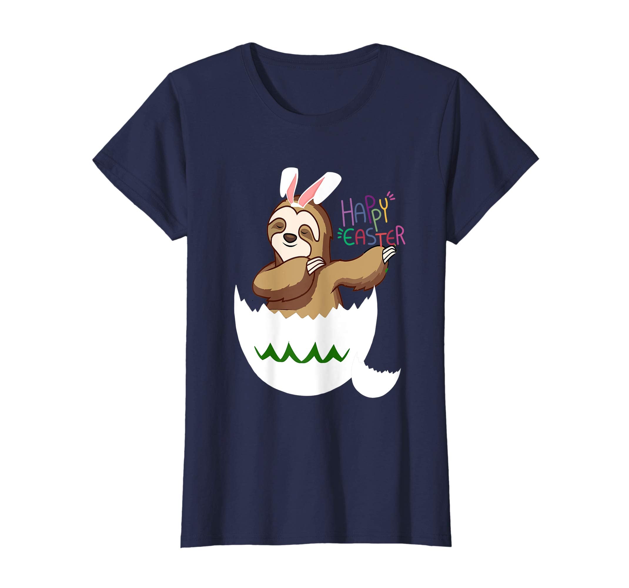 Happy Easter Shirt Dabbing Sloth Bunny Easter