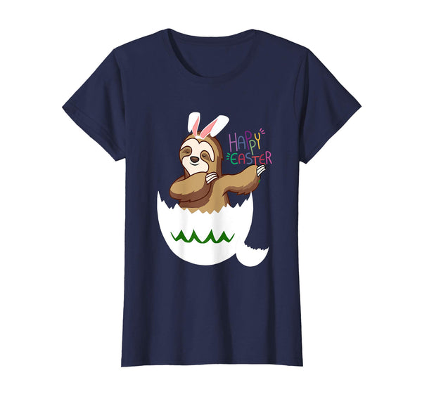 Happy Easter Shirt Dabbing Sloth Bunny Easter