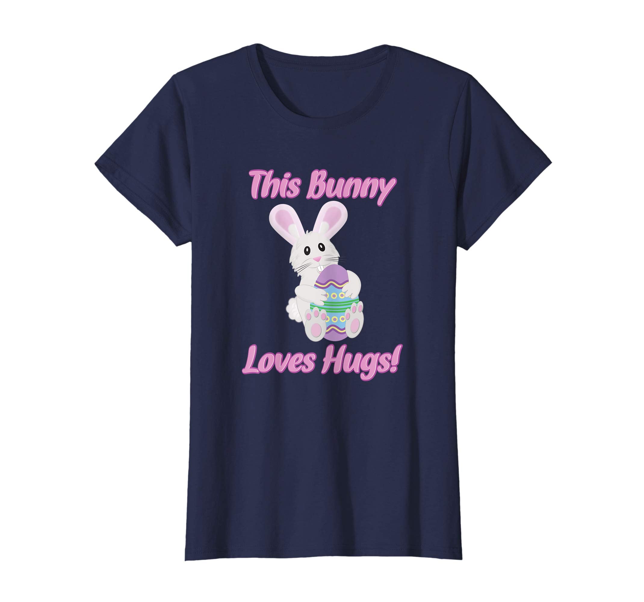 Cute Easter Bunny Hugging Beautiful Easter Egg T Shirt