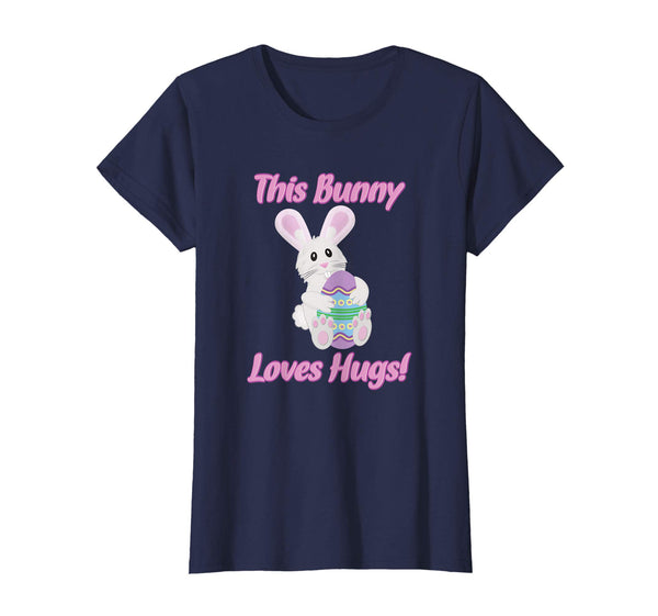 Cute Easter Bunny Hugging Beautiful Easter Egg T Shirt