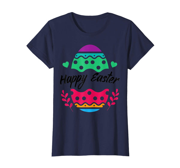 Big Easter Egg Flowers Hearts Happy Easter Day Shirt