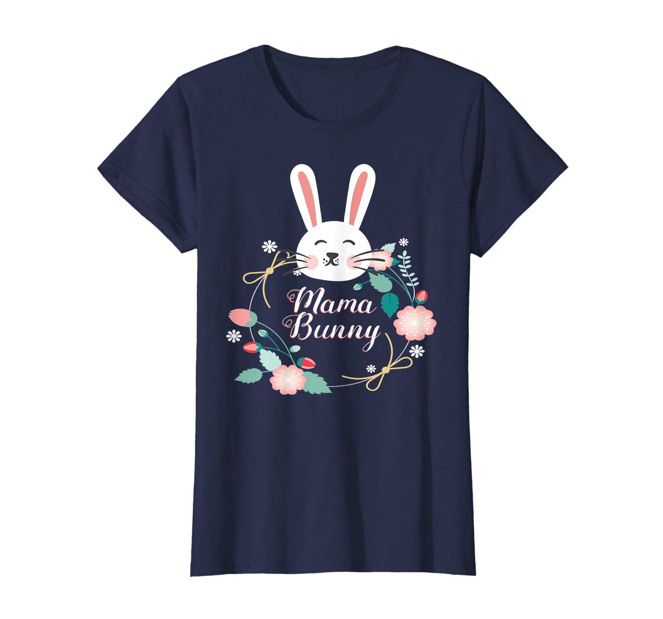 Mama Bunny Rabbit Easter Matching Shirt with flowers