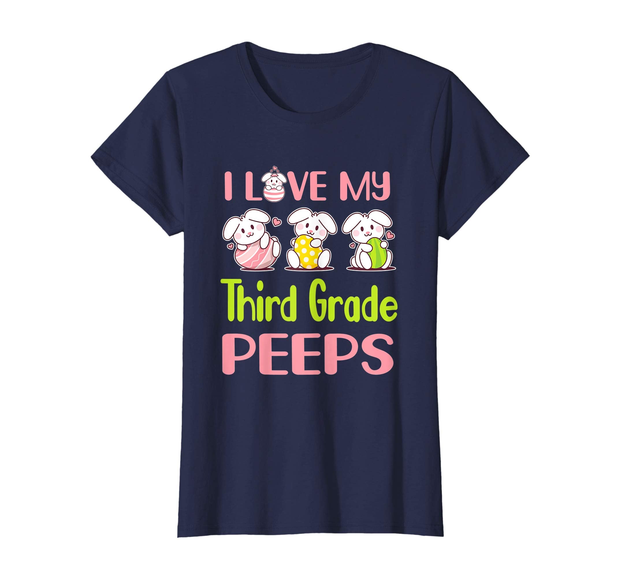 I Love My Third Grade Peeps Happy Easter Teacher Shirt