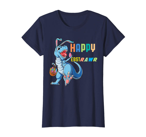 Happy Eastrawr T Rex Dinosaur Easter Bunny Egg Shirt Kids