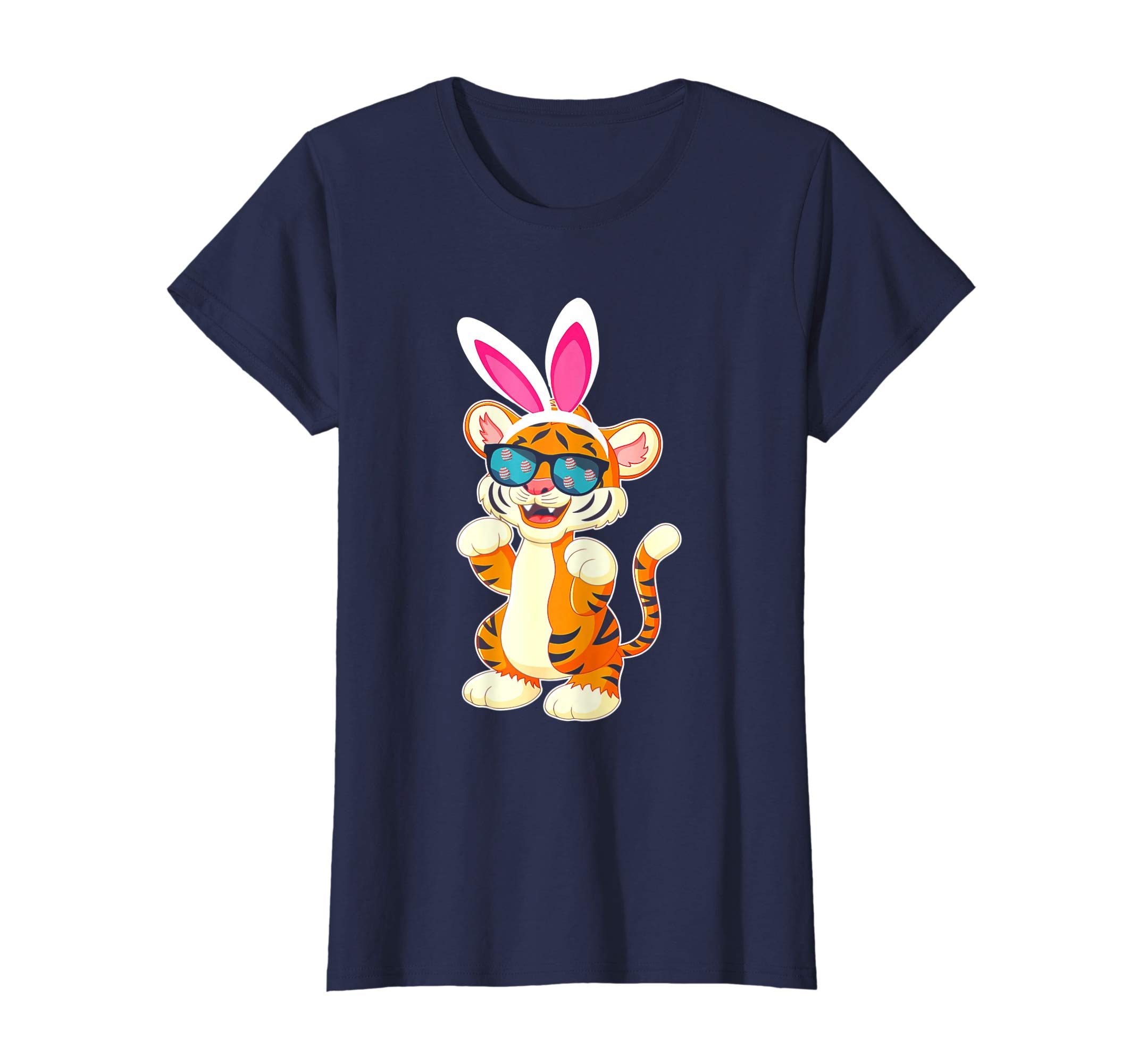 Tiger Dog Cool Sunglass Bunny Hat Happy Easter Day Shirt