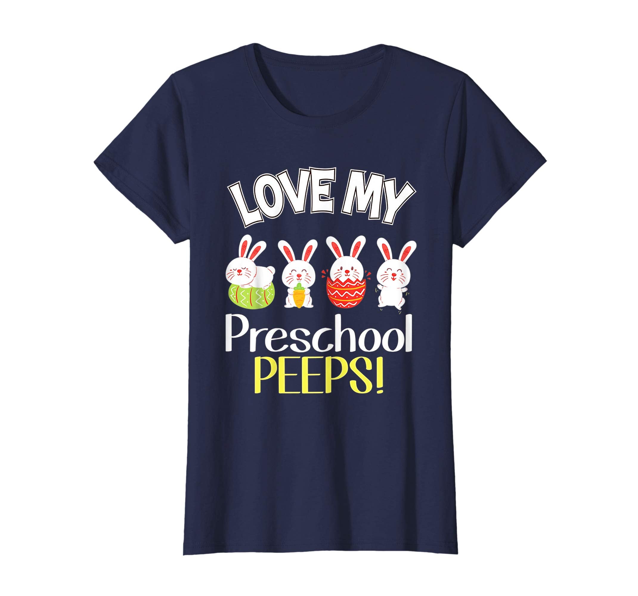 I Love My Preschool Peeps Bunnies Easter Teacher Shirt