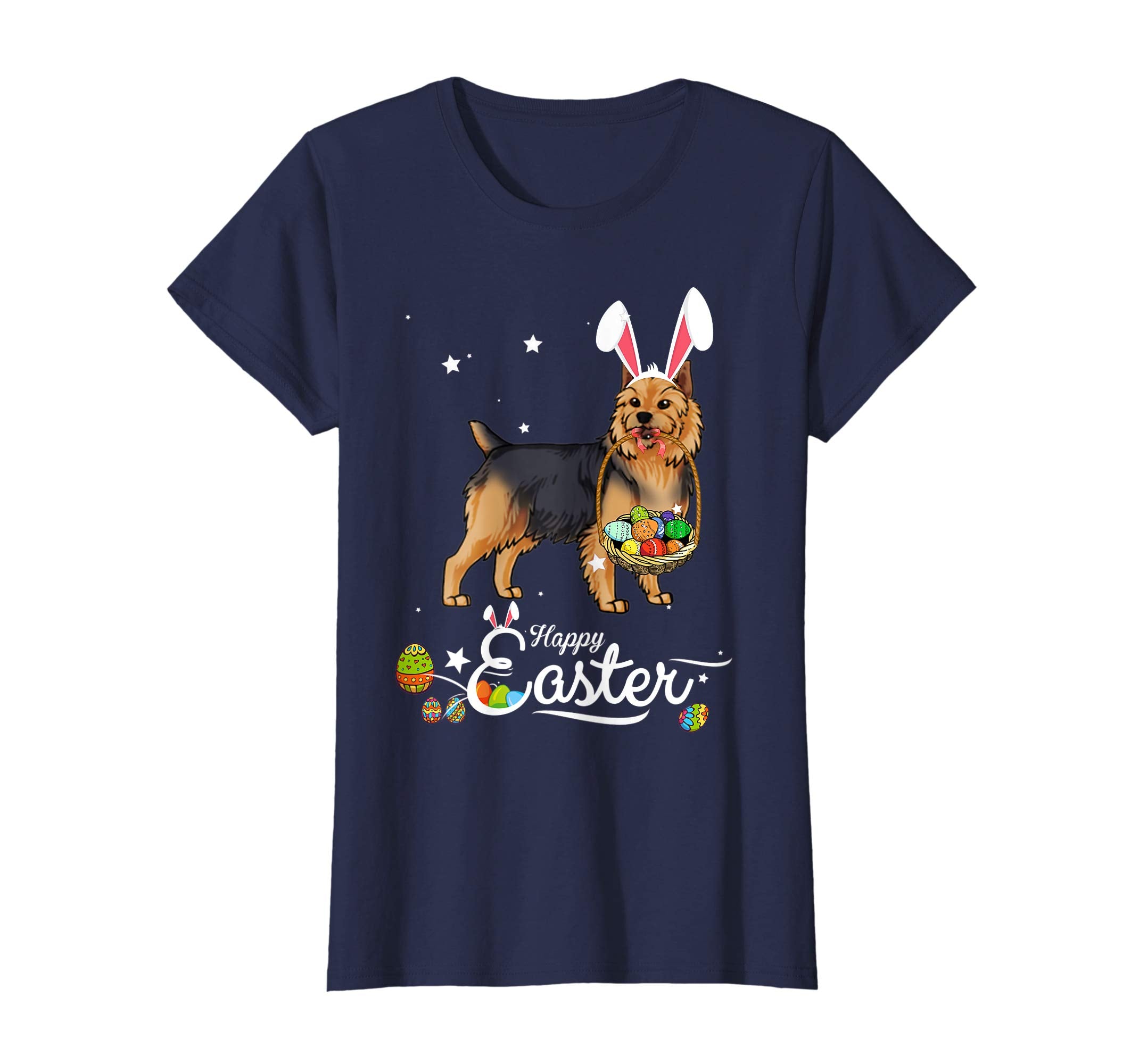 Australian Terrier Dog With Bunny Hat Easter Costume T Shirt