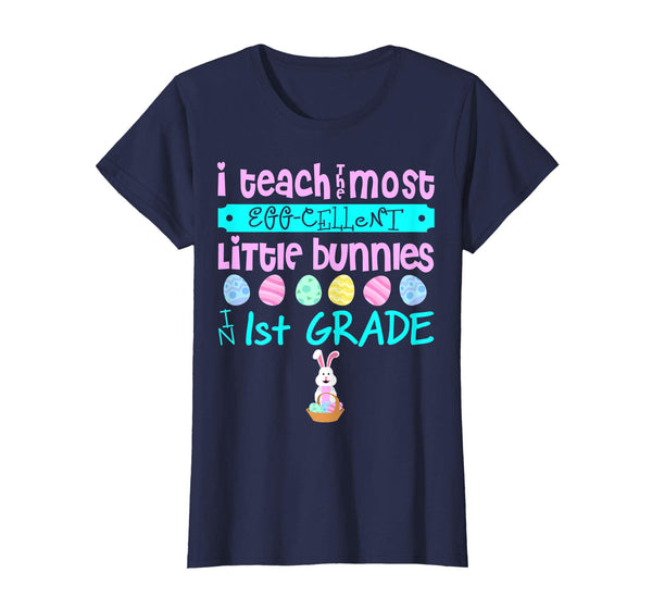 Easter Egg Shirt Teachers Day Gift Bunnies First Grade Tee