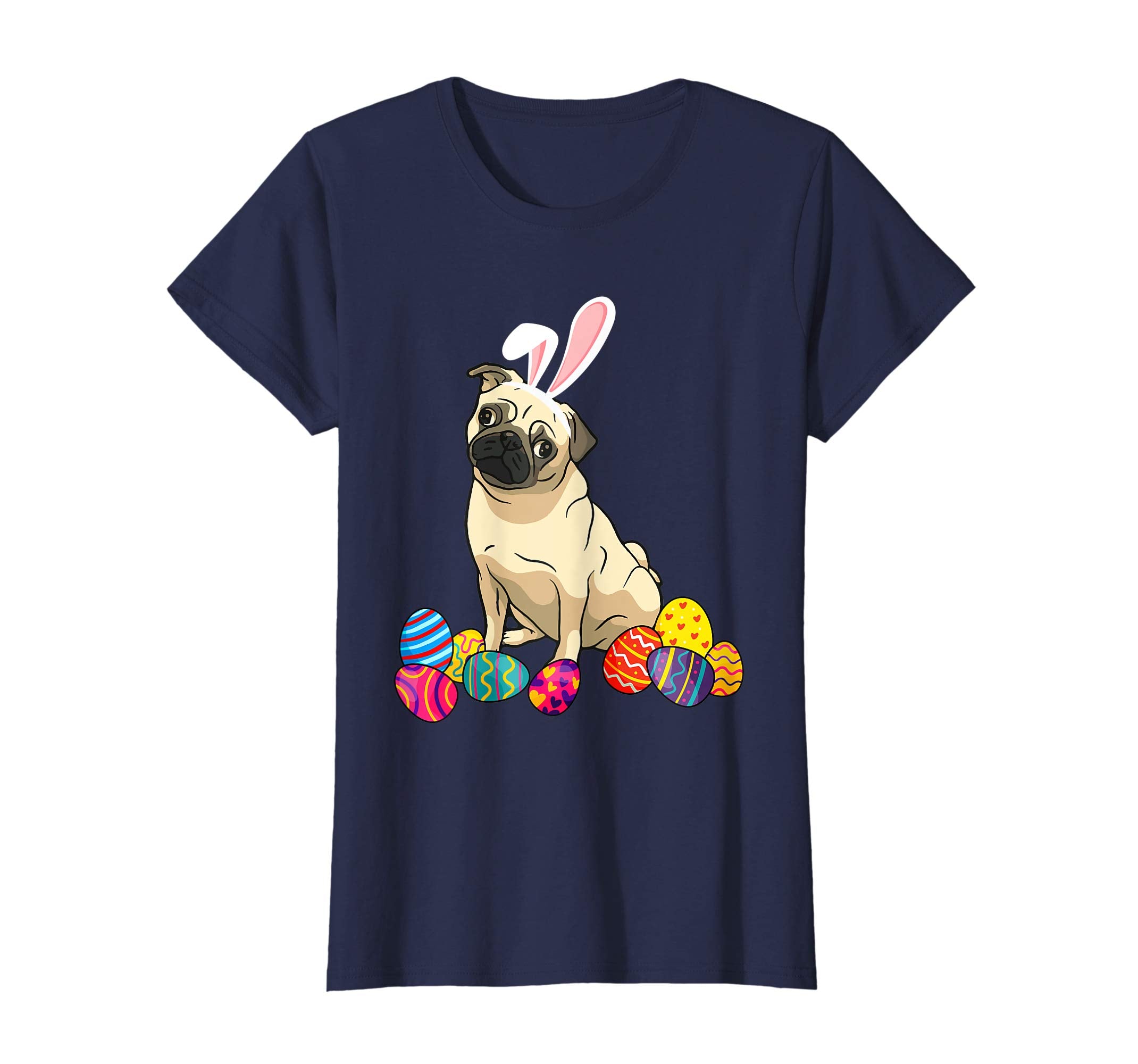 Pug Bunny Ear With Egg Easter Easter Day Shirt