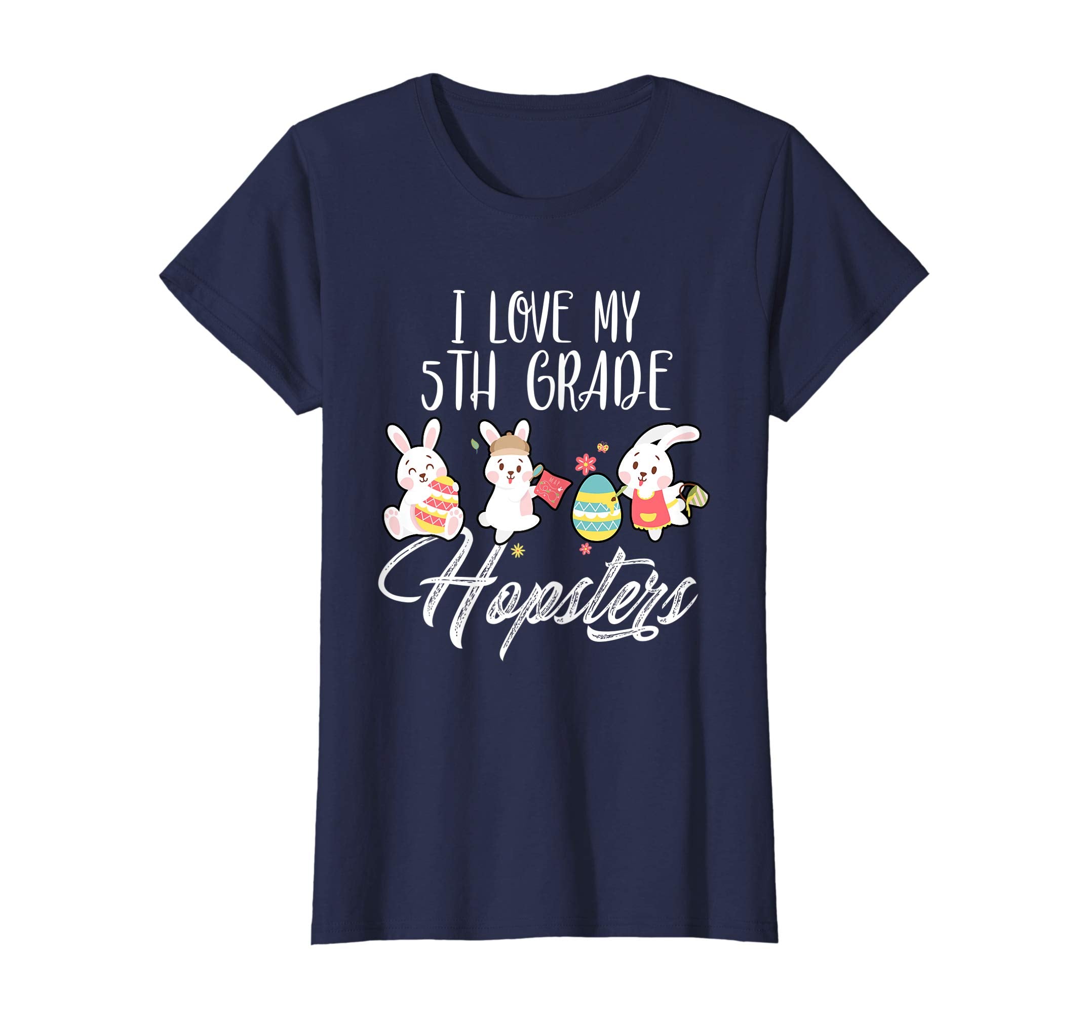 I Love My 5th Grade Hopsters Easter Teacher T-Shirt Gifts
