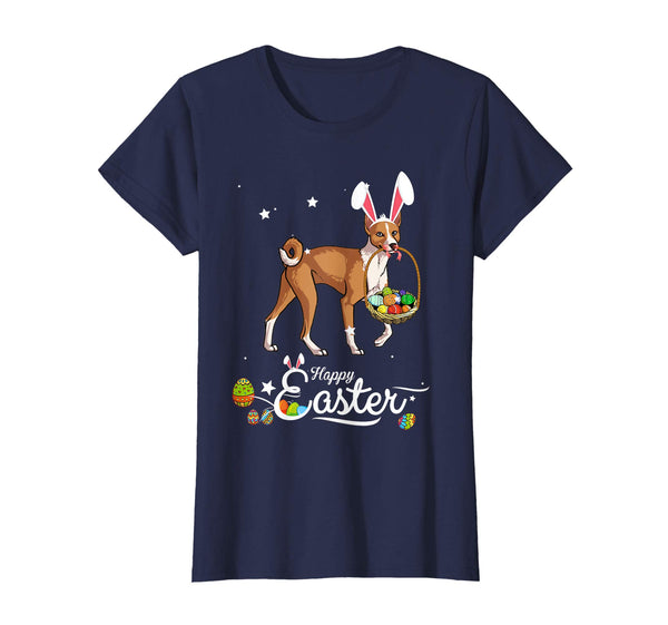 Basenji Dog With Bunny Hat Easter Costume T Shirt