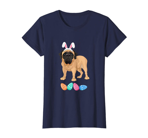 Funny Easter English Mastiff With Bunny Ears And Eggs T Shir