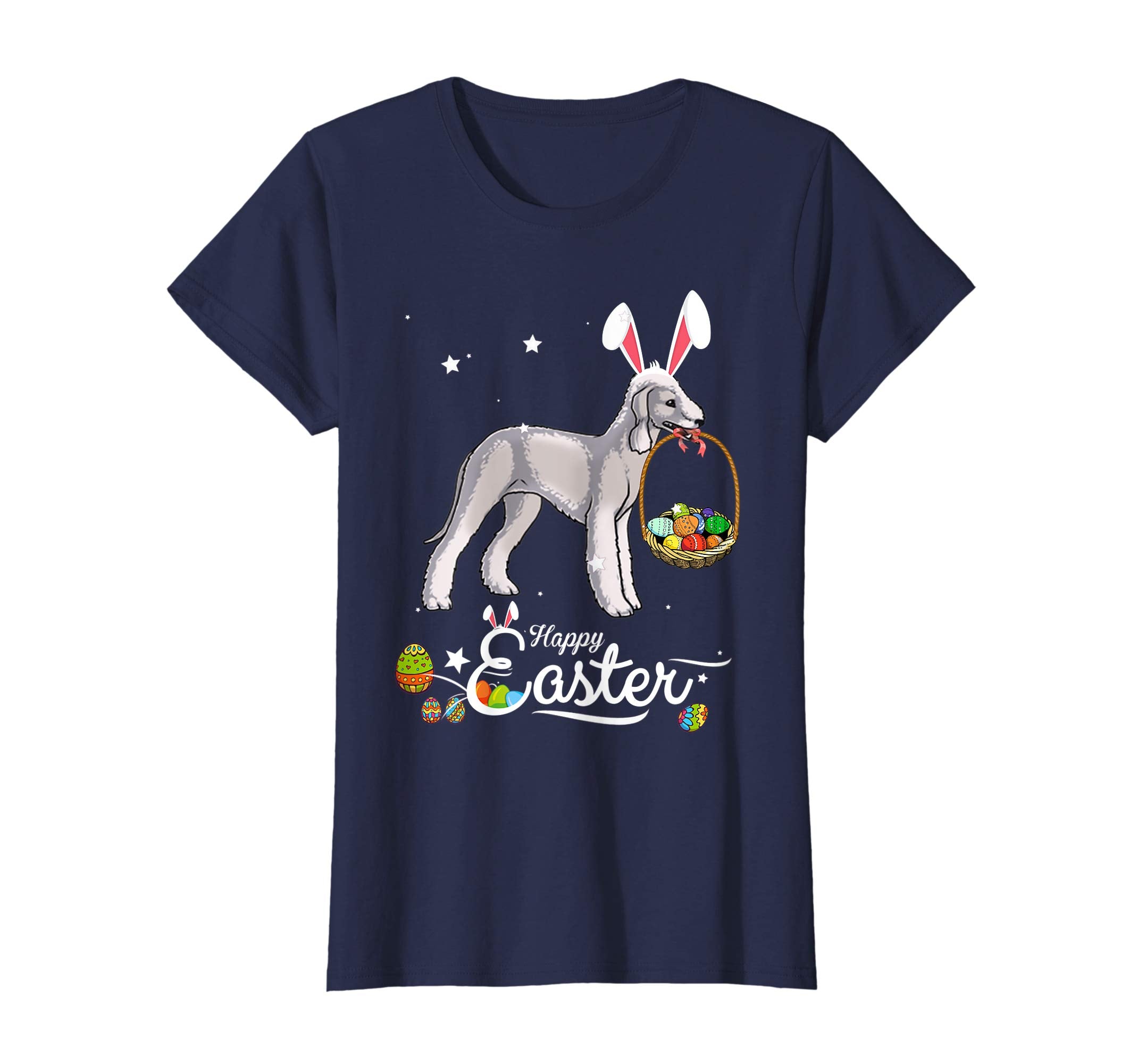 Bedlington Terrier Dog With Bunny Hat Easter Costume T Shirt