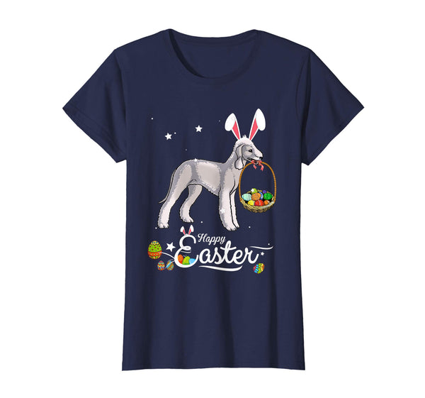 Bedlington Terrier Dog With Bunny Hat Easter Costume T Shirt