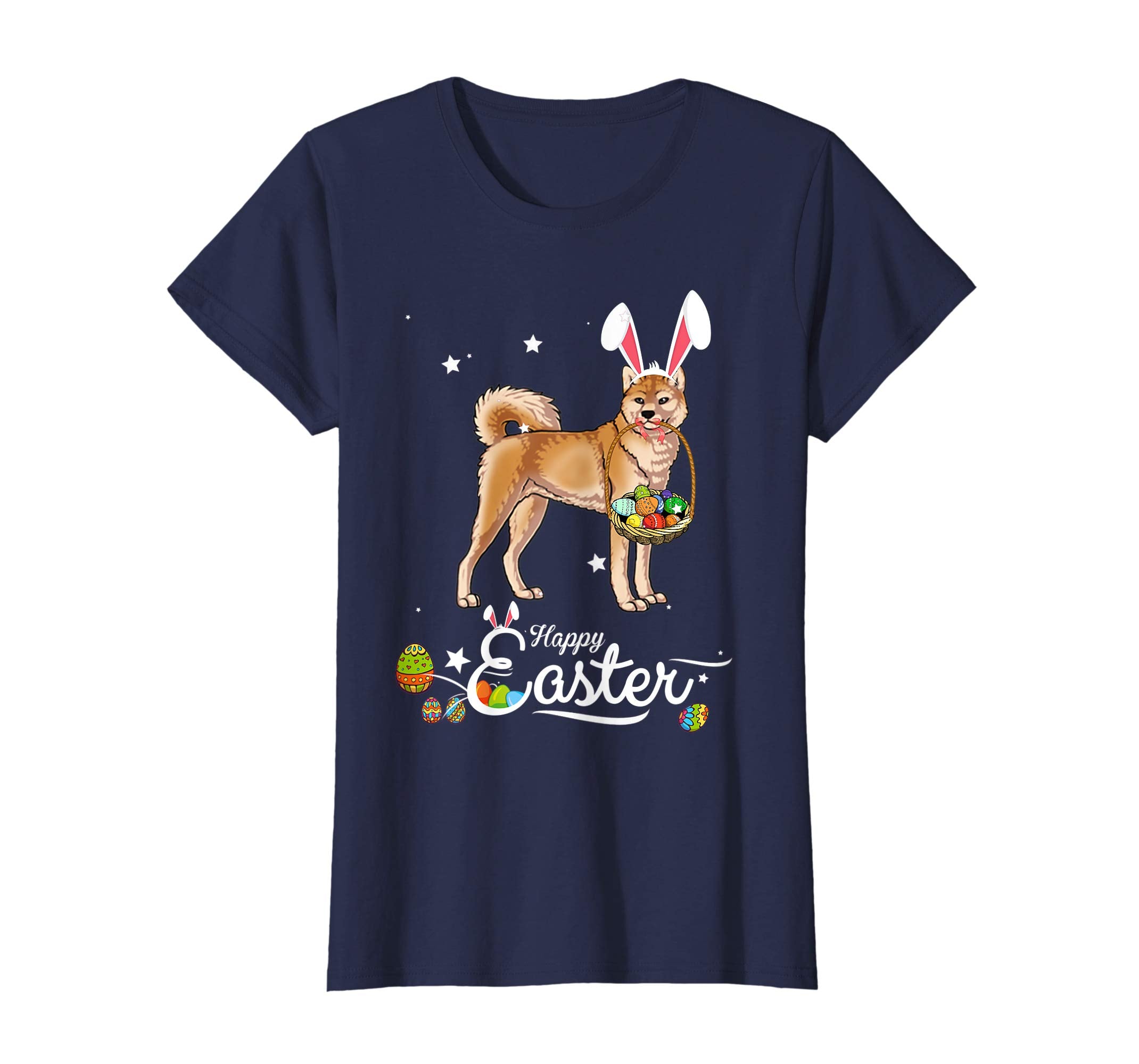 Akita Dog With Bunny Hat Easter Costume T Shirt