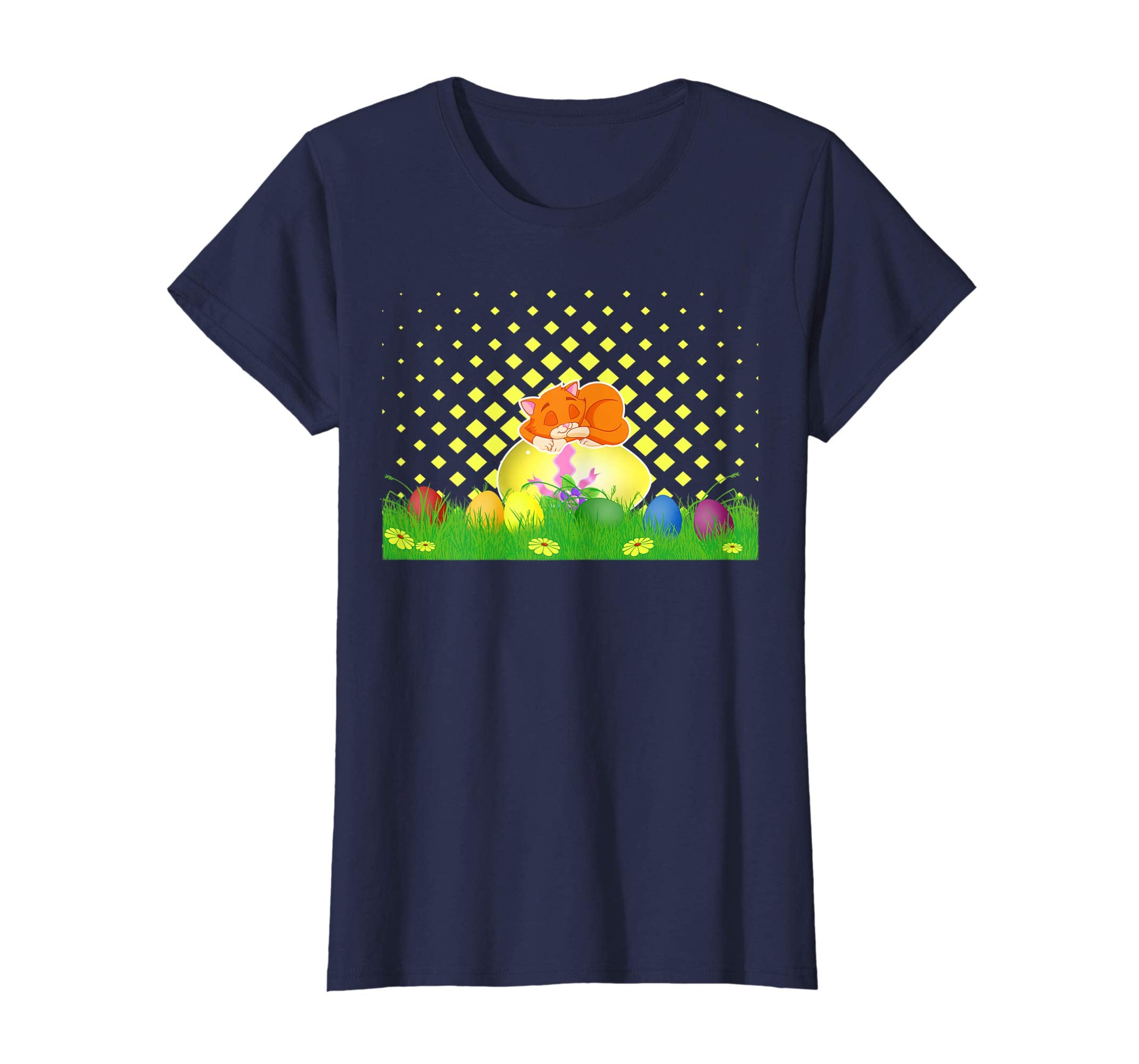 Cute Cat With Easter Egg Cat Kitten Lover T-Shirts Gift